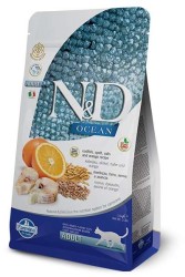 N&D Ocean Düşük Tahıllı Morina Balığı Portakal Kedi Maması 1,5 Kg - Thumbnail