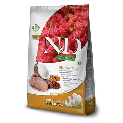N&D - N&D Quinoa Skin Coat Bıldırcın Yetişkin Köpek Maması 2.5 kg