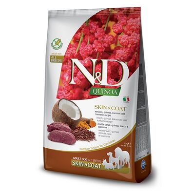 N&D - N&D Quinoa Skin Coat Geyik Yetişkin Köpek Maması 2.5 kg
