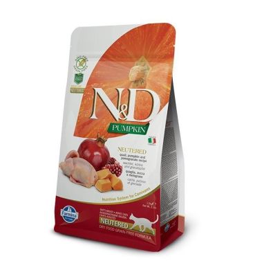 N&D - N&D Bal Kabaklı Bıldırıncınlı Narlı Kısır Kedi Maması 1,5 Kg