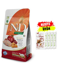 N&D Bal Kabaklı Bıldırıncınlı Narlı Kısır Kedi Maması 1,5 Kg - Thumbnail