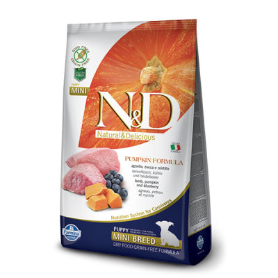 N&D - N&D Bal Kabaklı Kuzu Etli Tahılsız Küçük Irk Yavru Köpek Maması 2,5 Kg