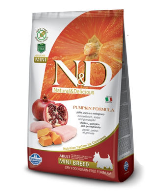 N&D - N&D Tahılsız Balkabaklı Tavuklu Küçük Irk Köpek Maması 2,5 Kg