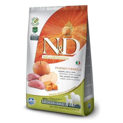 N&D - N&D Bal Kabaklı Tahılsız Yaban Domuzlu Köpek Maması 12 Kg