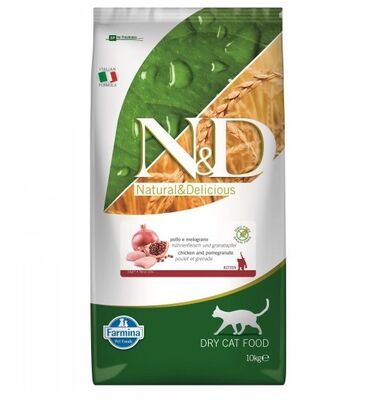 N&D - N&D Tahılsız Tavuklu ve Narlı Yavru Kedi Maması 10 Kg