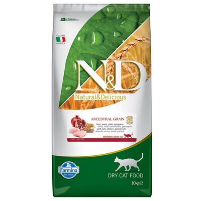 N&D - N&D Tavuklu Narlı Düşük Tahıllı Kısırlaştırılmış Kedi Maması 10Kg