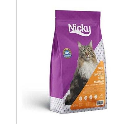 Nicky - Nicky Tavuklu Kedi Maması 15KG