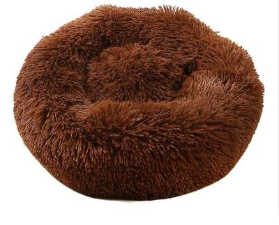 PAKEWAY - PAKEWAY Donut Ponçik Kedi Köpek Yatağı Kahverengi 80 Cm