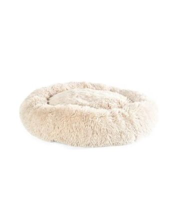 PAKEWAY - PAKEWAY Donut Ponçik Kedi Köpek Yatağı Krem 100 Cm