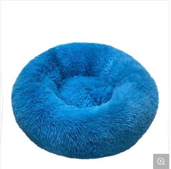 PAKEWAY Donut Ponçik Kedi Köpek Yatağı Mavi 100 Cm - Thumbnail