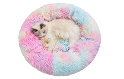 PAKEWAY Donut Ponçik Kedi Köpek Yatağı Rainbow 60 Cm - Thumbnail
