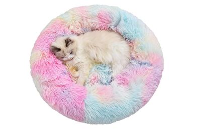 PAKEWAY - PAKEWAY Donut Ponçik Kedi Köpek Yatağı Rainbow 60 Cm