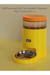 PAKEWAY Zaman Ayarlı - Düğme Ayarlı Otomatik Evcil Hayvan Mama Besleyici Kabı 4 Litre - - Thumbnail