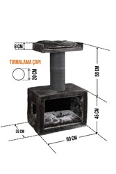 Palma Tırmalamalı Kedi Evi - Thumbnail