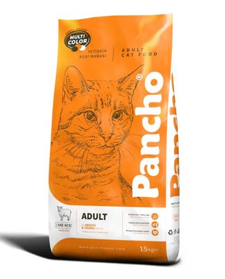 Pancho - Pancho Multicolor Kuzu Etli Yetişkin Kedi Maması 15 kg