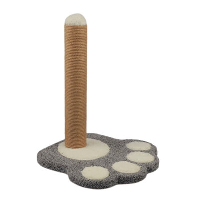 Glipet - Patili Tırmalama Tahtası Peluş Taban - Jut Halat - Gri