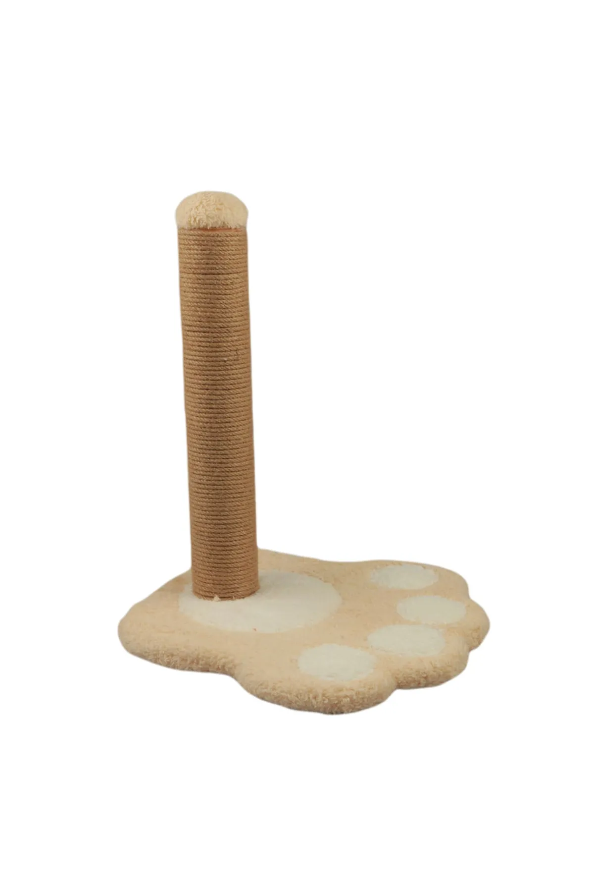 Glipet - Glipet Patili Tırmalama Tahtası Peluş Taban - Jut Halat - Krem