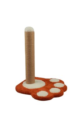Glipet - Patili Tırmalama Tahtası Peluş Taban - Jut Halat - Turuncu