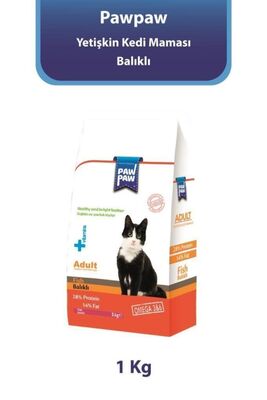 Paw Paw - Paw Paw Balıklı Yetişkin Kedi Maması 1 Kg