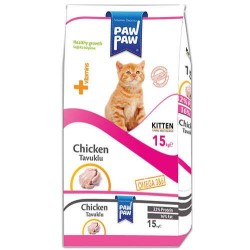 Paw Paw Kitten Tavuk Etli Yavru Kedi Maması 15 Kg - Thumbnail