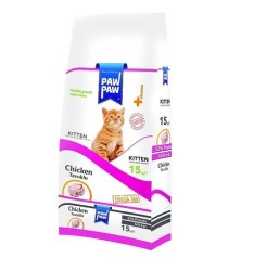 Paw Paw Kitten Tavuk Etli Yavru Kedi Maması 15 Kg - Thumbnail