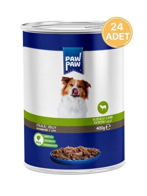 Paw Paw - PawPaw Kuzulu Yetişkin Köpek Konservesi 400 gr 24'lü Paket