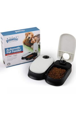 Pawise - Pawise Zaman Ayarlı Kedi & Köpek Mama Kabı Ikili 2x300ml