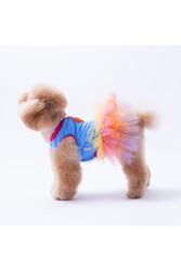 Pawstar Açık Mavi Dondurma Nakışlı Ice Cream Kedi Köpek Elbisesi - Kedi Köpek Kıyafeti XL - Thumbnail