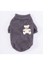 Pawstar Antrasit Turtleneck Köpek Sweati Köpek Kıyafeti Kedi Kıyafeti - XL - Thumbnail