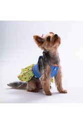 Pawstar Avo Bliss Denim Avokado Desenli Kot Kedi Köpek Elbisesi - Kedi Köpek Kıyafeti L - Thumbnail
