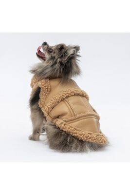 Pawstar - Pawstar Bej Churchill Yelek Köpek Yeleği Köpek Kıyafeti Köpek Yağmurluk L
