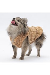 Pawstar Bej Churchill Yelek Köpek Yeleği Köpek Kıyafeti Köpek Yağmurluk L - Thumbnail