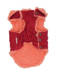 Pawstar Bordo Kadife Yelek Kedi Köpek Yeleği Kedi Köpek Kıyafeti XL - Thumbnail