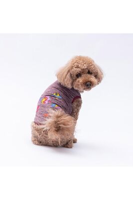 Pawstar - Pawstar Bordo Space Time Kedi Köpek Tişörtü - Kedi Köpek Kıyafeti L