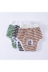 Pawstar Çizgili Kedi-köpek Çamaşırı Regl Kilodu (3'LÜ PAKET) - Thumbnail