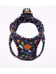 Pawstar Dino Air-mesh Göğüs Tasması Kedi Köpek Göğüs Tasması XSmall - Thumbnail