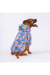 Pawstar Dinosaurum Fileli Orta ve Büyük Irk Köpek Montu Köpek Yağmurluk Köpek Elbisesi Köpek Kıyafeti 3XL - Thumbnail