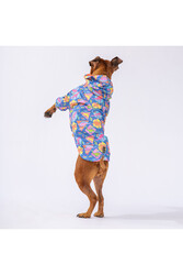 Pawstar Dinosaurum Fileli Orta ve Büyük Irk Köpek Montu Köpek Yağmurluk Köpek Elbisesi Köpek Kıyafeti 3XL - Thumbnail