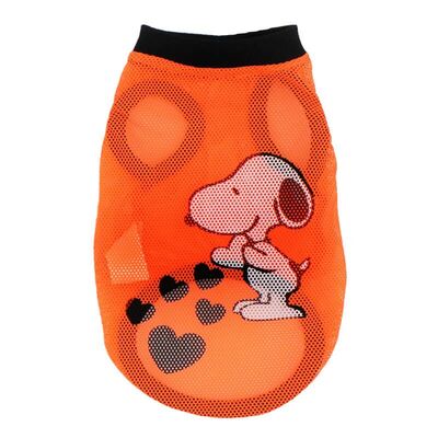 Pawstar - Pawstar File Köpek Tişörtü Snoopy Desenli Turuncu Small