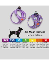Pawstar Fuşya Air-mesh Göğüs Tasması Kedi Köpek Göğüs Tasması M - Thumbnail
