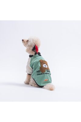 Pawstar - Pawstar Green-Yeşil Baby Teddy Sweat Kedi Köpek Sweati - Kedi Köpek Kıyafeti M