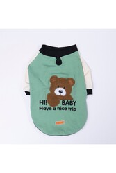 Pawstar Green-Yeşil Baby Teddy Sweat Kedi Köpek Sweati - Kedi Köpek Kıyafeti M - Thumbnail