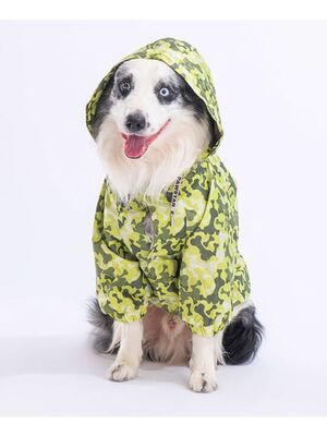 Pawstar - Pawstar GreenOssa Polarlı Orta ve Büyük Irk Köpek Montu Köpek Yağmurluk Köpek Elbisesi Köpek Kıyafeti 5XL