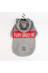 Pawstar Gri Angry Dog Orta ve Büyük Irk İçin Köpek Ceketi Köpek Sweati Köpek Elbisesi Köpek Kıyafeti - 3XL - Thumbnail