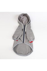 Pawstar Gri Angry Dog Orta ve Büyük Irk İçin Köpek Ceketi Köpek Sweati Köpek Elbisesi Köpek Kıyafeti - 5XL - Thumbnail