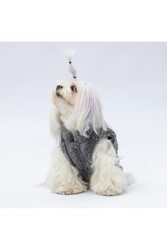 Pawstar Gri Churchill Yelek Köpek Yeleği Köpek Kıyafeti Köpek Yağmurluk M - Thumbnail