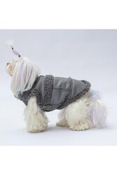 Pawstar Gri Churchill Yelek Köpek Yeleği Köpek Kıyafeti Köpek Yağmurluk M - Thumbnail
