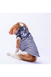 Pawstar Gri Diametro Puf Yelek Köpek Yeleği Köpek Kıyafeti Köpek Yağmurluk XL - Thumbnail