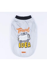 Pawstar Gri Travel Büyük Köpek Tişörtü - Köpek Kıyafeti (15 KG-45 KG) 3XL - Thumbnail