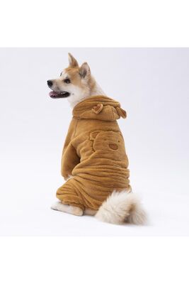 Pawstar - Pawstar Kahverengi Koala Orta ve Büyük Irk Peluş Tulum Köpek Tulumu Köpek Kıyafeti Kedi Kıyafeti 4XL